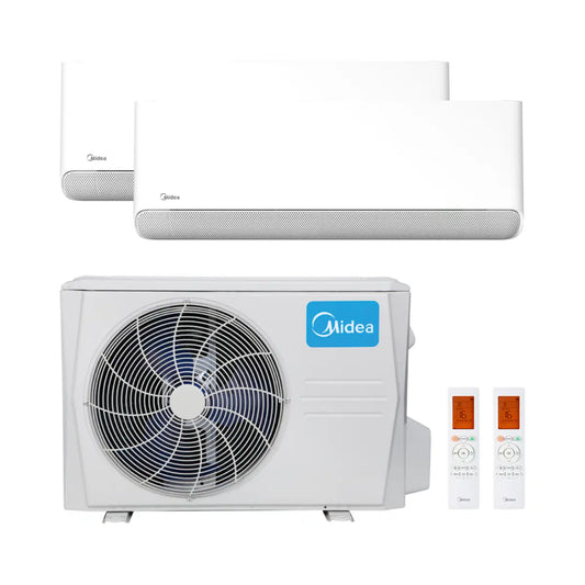 MIDEA Climatiseur 2 en 1 wifi Midea Breezeless E 2,5 kW + 5,2 kW